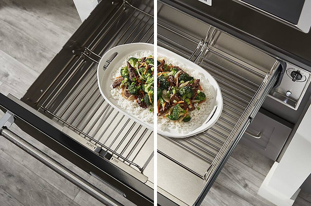 Alt View 23. KitchenAid - 27" Warming Drawer with Slow Cook Warming and PrintShield Finish - Black Stainless steel.