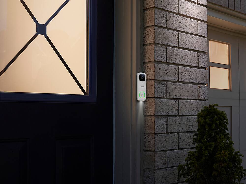 Alt View 12. Lorex - 2K Wi-Fi Video Doorbell with Person Detection (Wired).