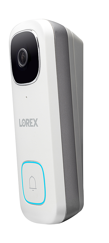 Left View: Lorex - 2K Wi-Fi Video Doorbell with Person Detection (Wired)