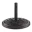 Angle. Walker Edison - Circle Weave Round Outdoor Umbrella Base - Antique Brown.
