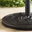 Alt View 11. Walker Edison - Circle Weave Round Outdoor Umbrella Base - Antique Brown.