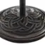 Left. Walker Edison - Circle Weave Round Outdoor Umbrella Base - Antique Brown.