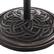 Left. Walker Edison - Circle Weave Round Outdoor Umbrella Base - Antique Brown.
