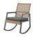 Angle. Walker Edison - Modern Wicker Deep Seated Rocking Chair - Beige Grey.