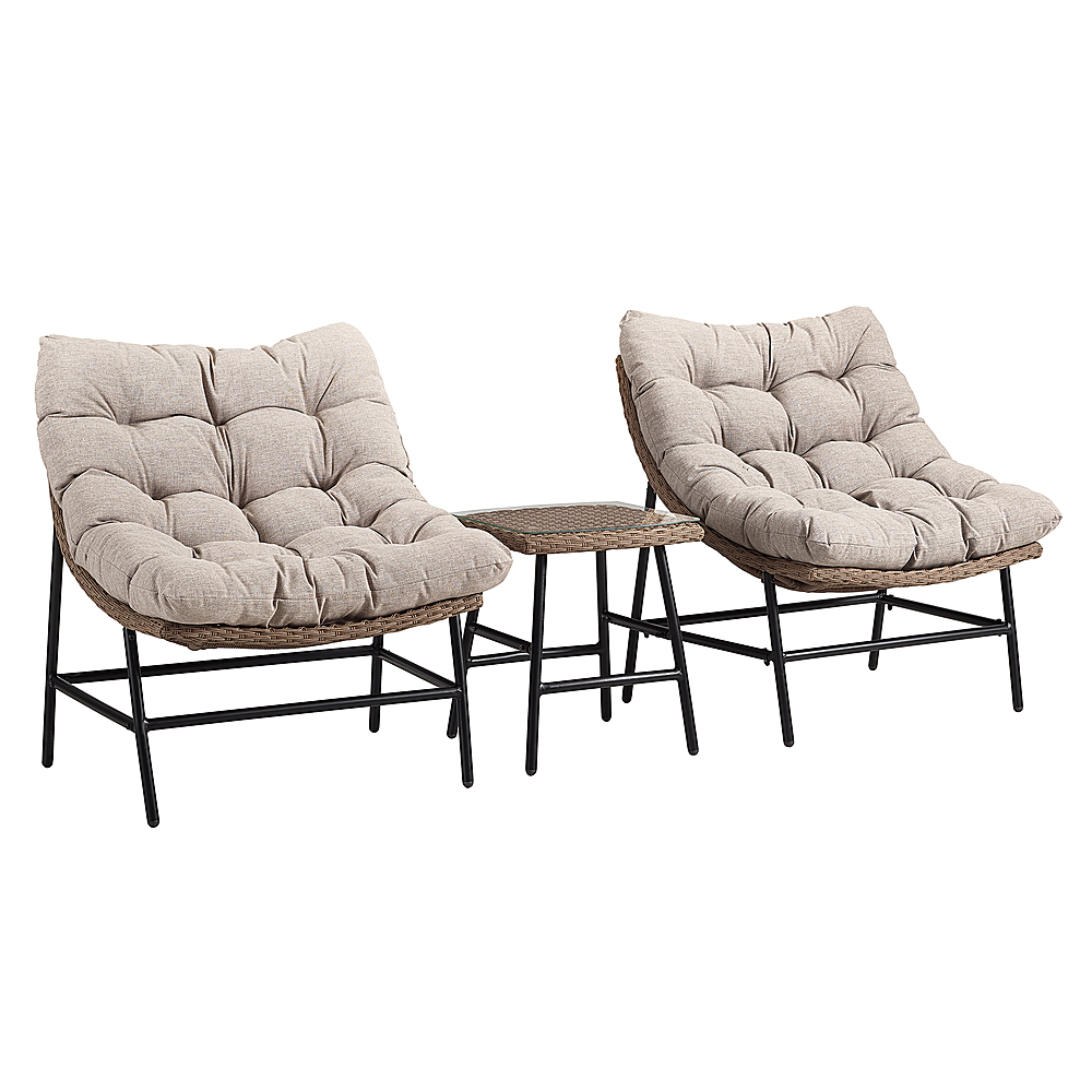 Angle View: Hastings Home - Zero Gravity Lounge Chairs Set of 2 - Gray