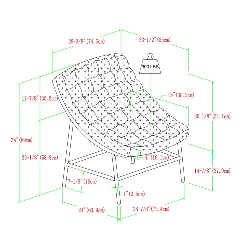 Alt View 40. Walker Edison - Papasan Wicker Patio Chairs with Cushion - Natural.