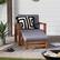 Alt View 11. Walker Edison - Deep Seated Acacia Wood Patio Chair with Ottoman - Brown.