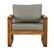Alt View 24. Walker Edison - Deep Seated Acacia Wood Patio Chair with Ottoman - Brown.