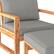 Alt View 30. Walker Edison - Deep Seated Acacia Wood Patio Chair with Ottoman - Brown.