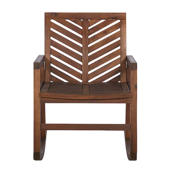 Walker Edison Windsor Rocking Chair Dark Brown BBWVINRCDB