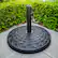 Alt View 11. Walker Edison - Cross Weave Round Outdoor Umbrella Base - Black.