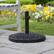 Alt View 12. Walker Edison - Cross Weave Round Outdoor Umbrella Base - Black.