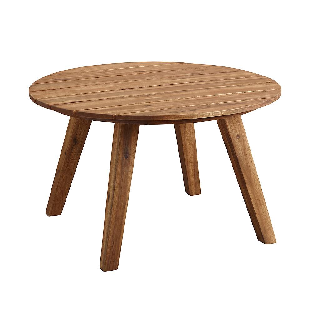 Angle View: Walker Edison - Camden Acacia Wood Outdoor Coffee Table - Brown