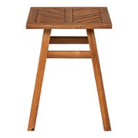 Walker Edison - Windsor Acacia Wood Outdoor Side Table - Brown - Front_Zoom
