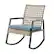 Angle. Walker Edison - Modern Wicker Deep Seated Rocking Chair - Beige Blue.
