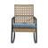 Front. Walker Edison - Modern Wicker Deep Seated Rocking Chair - Beige Blue.