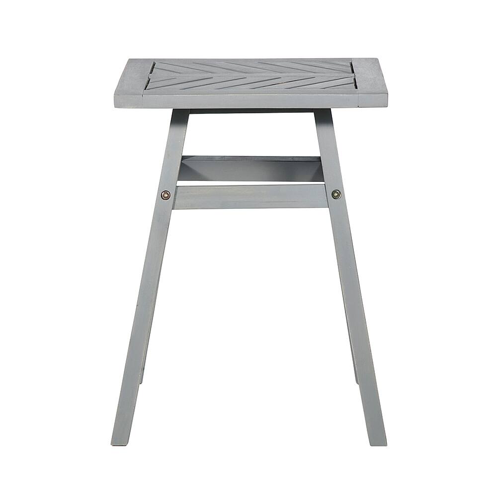 Angle View: Walker Edison - Windsor Acacia Wood Outdoor Side Table - Grey Wash