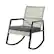 Angle. Walker Edison - Modern Wicker Deep Seated Rocking Chair - Grey.