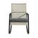 Front. Walker Edison - Modern Wicker Deep Seated Rocking Chair - Grey.