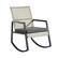 Left. Walker Edison - Modern Wicker Deep Seated Rocking Chair - Grey.
