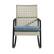 Front. Walker Edison - Modern Wicker Deep Seated Rocking Chair - Grey Blue.