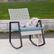 Alt View 12. Walker Edison - Modern Wicker Deep Seated Rocking Chair - Grey Blue.