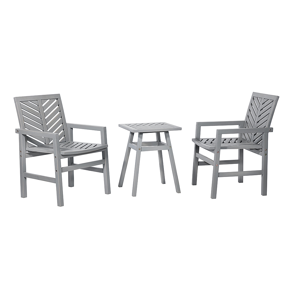 Angle View: Walker Edison - 3-Piece Windsor Patio Chat Set - Grey Wash