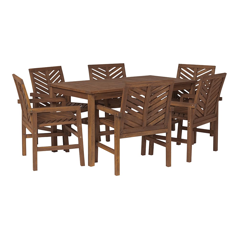 Angle View: Walker Edison - 3-Piece Windsor Patio Dining Set - Grey Wash