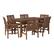 Angle Zoom. Walker Edison - 7-Piece Windsor Patio Dining Set - Dark Brown.