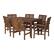 Left. Walker Edison - 7-Piece Windsor Patio Dining Set - Dark Brown.