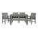 Front. Walker Edison - 6-Piece Windsor Patio Dining Set - Grey Wash.