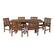 Front. Walker Edison - 7-Piece Windsor Extendable Patio Dining Set - Dark Brown.