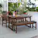 Alt View 12. Walker Edison - 4-Piece Windsor Acacia Wood Extendable Patio Dining Set - Dark Brown.