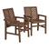 Alt View 14. Walker Edison - 4-Piece Windsor Acacia Wood Extendable Patio Dining Set - Dark Brown.