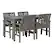 Alt View 11. Walker Edison - 5-Piece Windsor Patio Dining Set - Grey Wash.