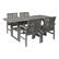 Angle. Walker Edison - 5-Piece Windsor Acacia Wood Extendable Patio Dining Set - Grey Wash.