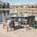 Alt View 11. Walker Edison - 5-Piece Windsor Acacia Wood Extendable Patio Dining Set - Grey Wash.