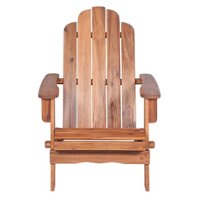 Walker Edison - Cypress Acacia Wood Adirondack Chair - Brown - Front_Zoom