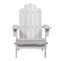 Walker Edison - Everest Acacia Wood Adirondack Chair - White Wash - Front_Zoom