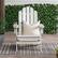 Alt View 11. Walker Edison - Everest Acacia Wood Adirondack Chair - White Wash.