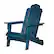Angle. Walker Edison - Everest Acacia Wood Adirondack Chair - Blue.