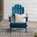 Alt View 11. Walker Edison - Everest Acacia Wood Adirondack Chair - Blue.