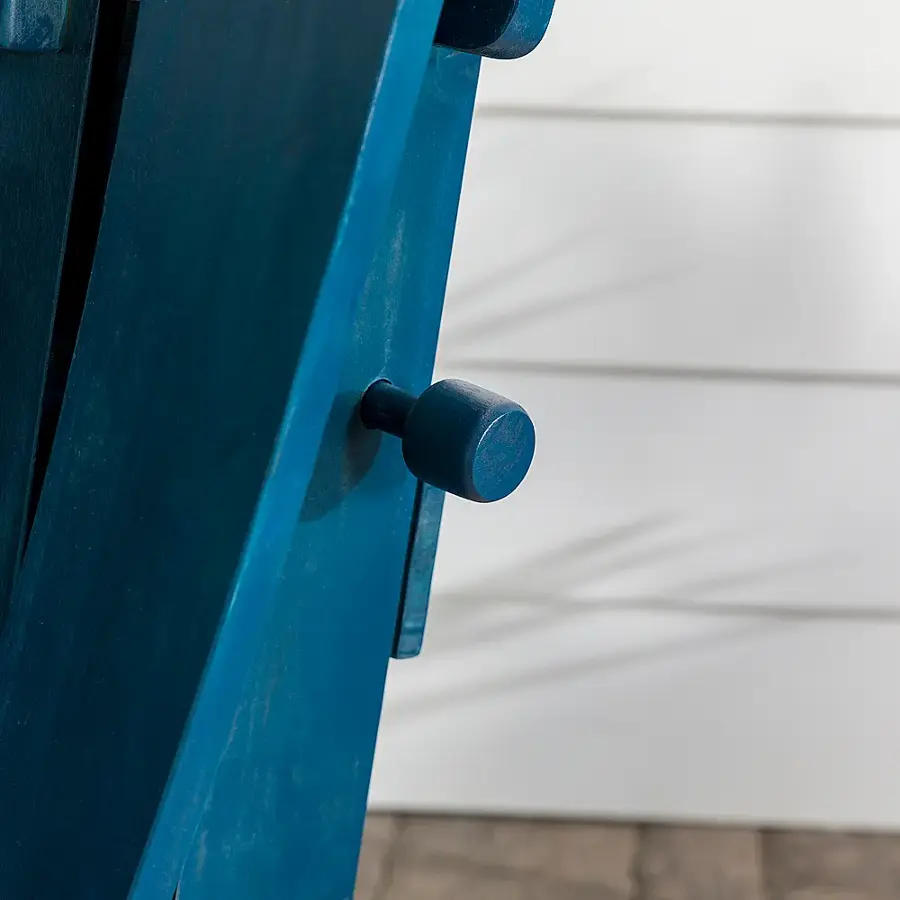 Alt View 19. Walker Edison - Everest Acacia Wood Adirondack Chair - Blue.