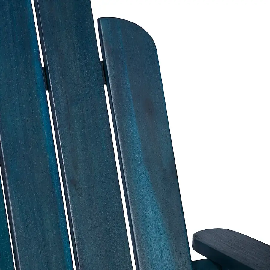 Alt View 30. Walker Edison - Everest Acacia Wood Adirondack Chair - Blue.