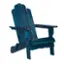 Left. Walker Edison - Everest Acacia Wood Adirondack Chair - Blue.