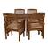 Front. Walker Edison - 5-Piece Everest Acacia Wood Patio Dining Set - Dark Brown.