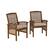 Alt View 14. Walker Edison - 5-Piece Everest Acacia Wood Patio Dining Set - Dark Brown.