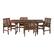 Angle. Walker Edison - 5-Piece Windsor Acacia Wood Extendable Patio Dining Set - Dark Brown.