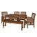 Angle. Walker Edison - 6-Piece Everest Patio Dining Set - Dark Brown.