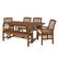 Angle. Walker Edison - 6-Piece Cypress Acacia Wood Extendable Patio Dining Set - Dark Brown.